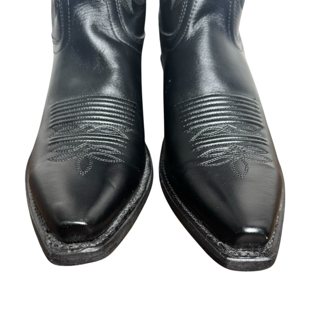 Old West Black Leather Western Cowboy Boots LF1510 Women's Size 7.5 Classic - Picture 7 of 12